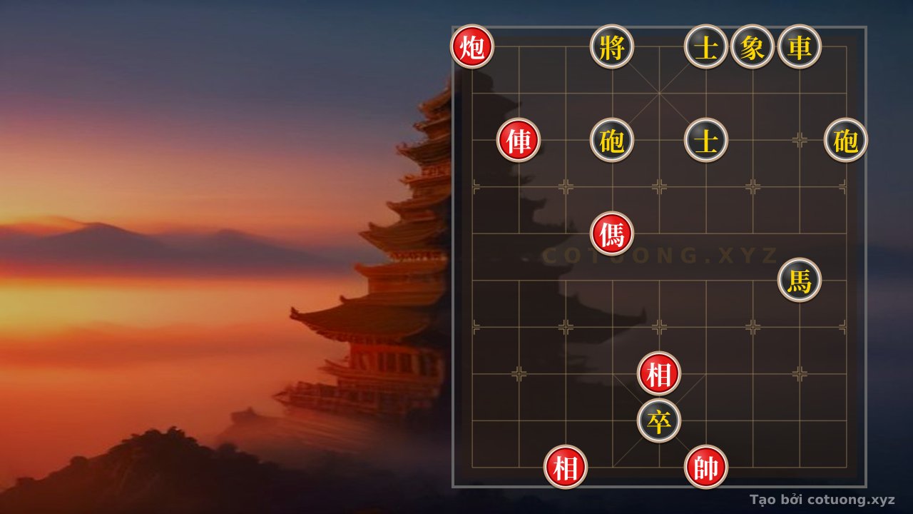 Thế cờ: Secret Tactics for the Red Chariot on 8th File, 8th Rank: The General's Gambit to Disrupt — Cờ Tướng Online