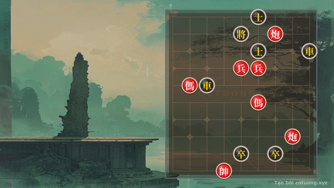 Thế cờ: Xiangqi Defense Secrets: Countering Red's Chariot Thrust in the Double Horse Interlock Formation — Cờ Tướng Online