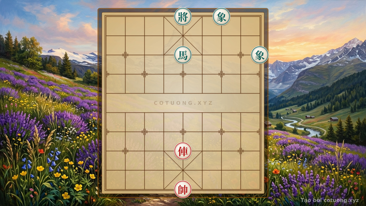 Thế cờ: Blazing Board: Red General Escapes Alone, Chariot Smashes Through the 5th Rank! — Cờ Tướng Online