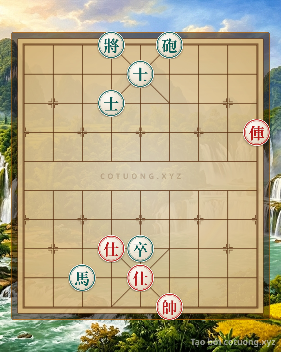 Challenge: The Secret Trick to Mastering Xiangqi: The Red Chariot and Two Advisors Crush the Black Cannon and Horse - When Simplicity is the Killer! - Can you solve it?