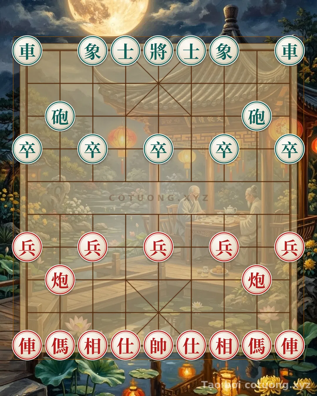 Thế cờ: The Hidden Mystery of Double Rooks and Double Cannons: When Red's Grip Clashes with the Phantom's Pressure — Cờ Tướng Online
