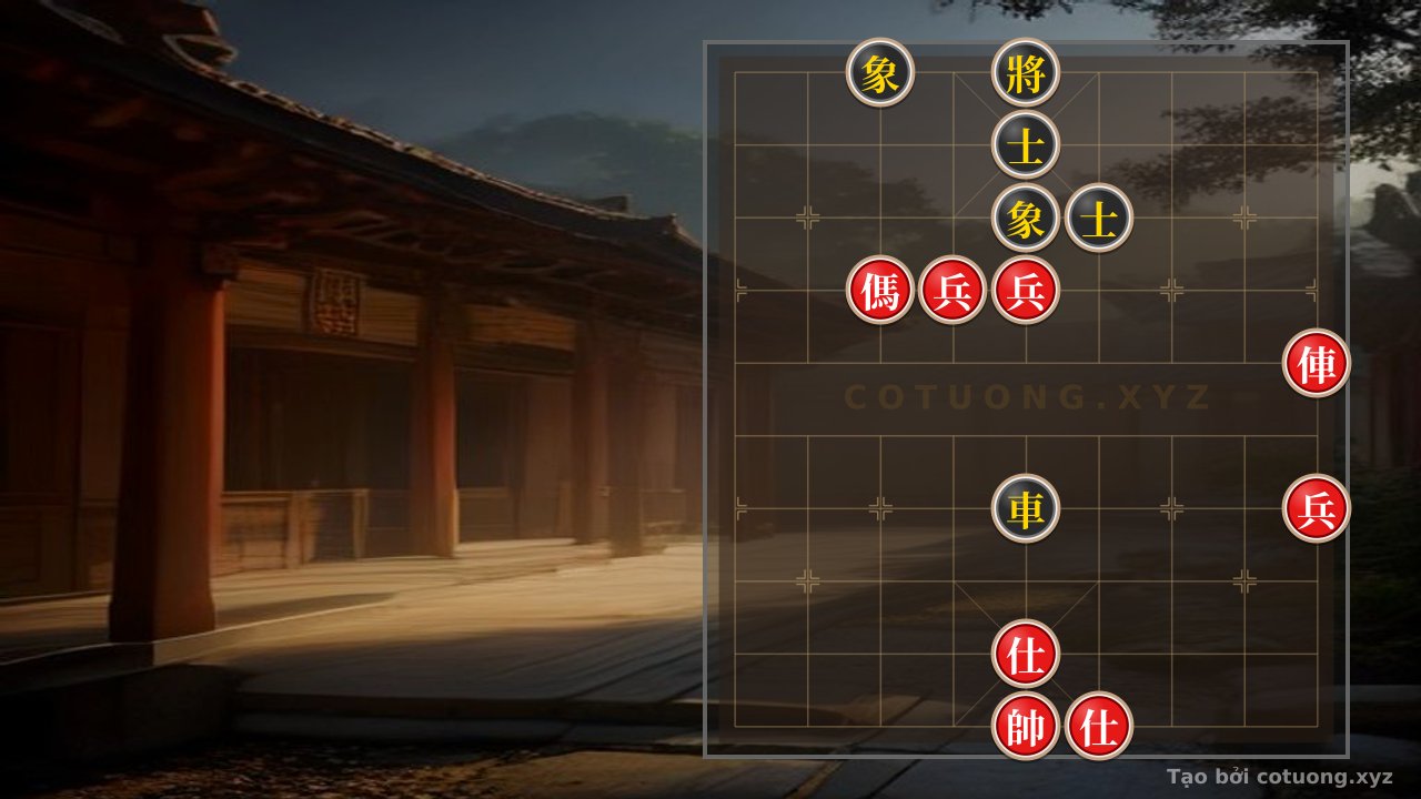 Thế cờ: Classic Checkmate Trick: Red Chariot and Horse Pin the Black General in One Move - #3625 — Cờ Tướng Online