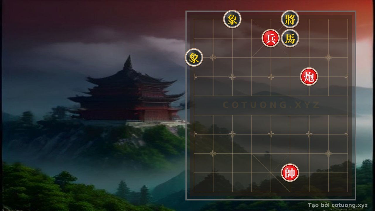 Thế cờ: The Enigma of the Board: Black General in Check, Red Cannon Looming - Decoding the Decisive Move — Cờ Tướng Online