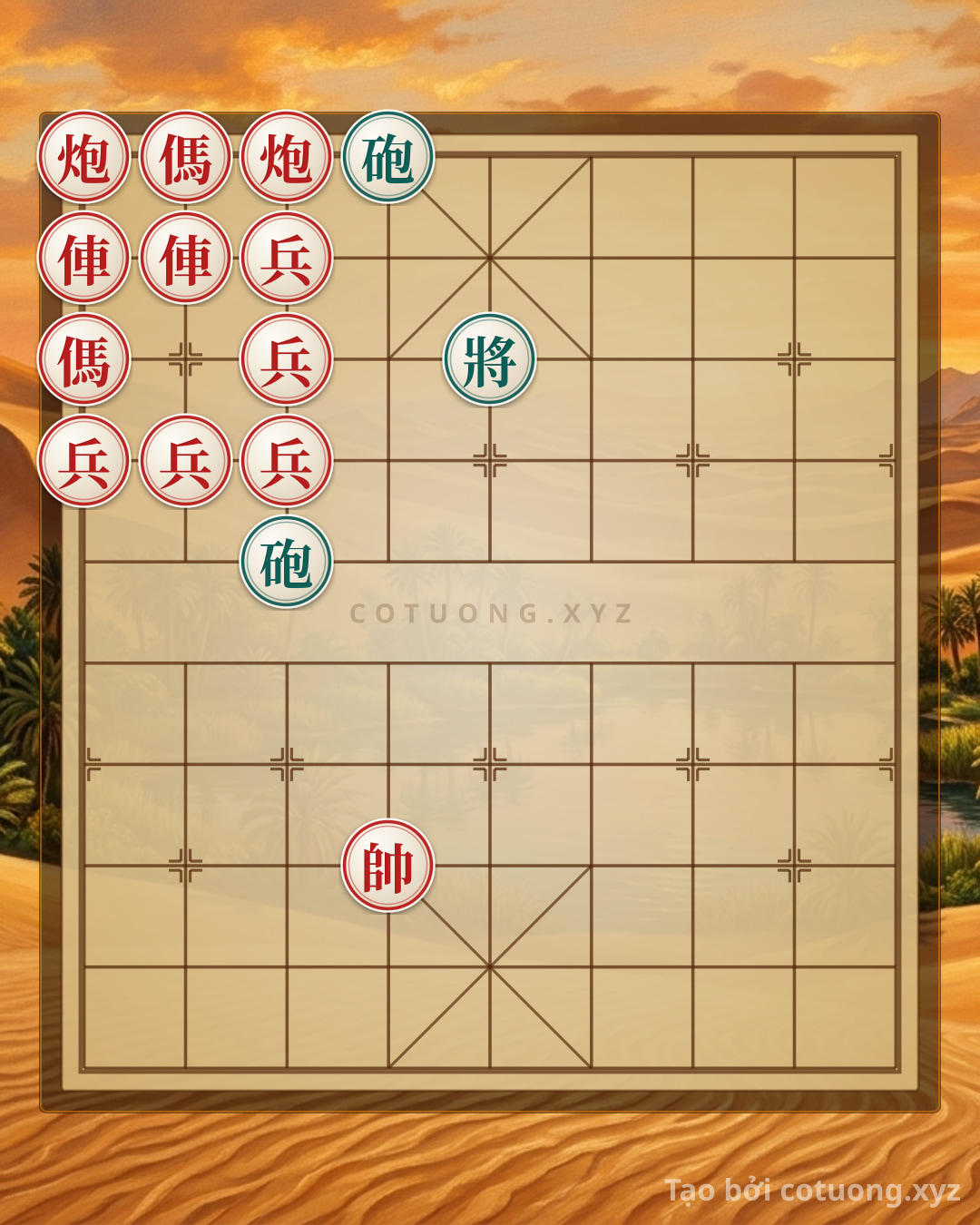 Challenge: Song xa pháo giáp công đoạt tướng - Can you solve it?