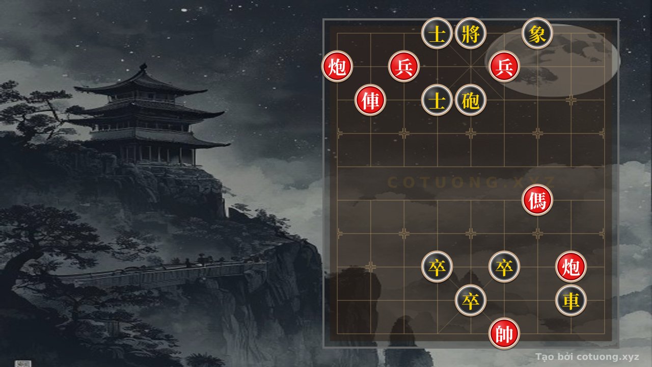 Thế cờ: The Xiangqi ‘Red Killing Move’: How to Force the Black Chariot to Retreat and Break the ‘Bishop Empty’ Defense? — Cờ Tướng Online