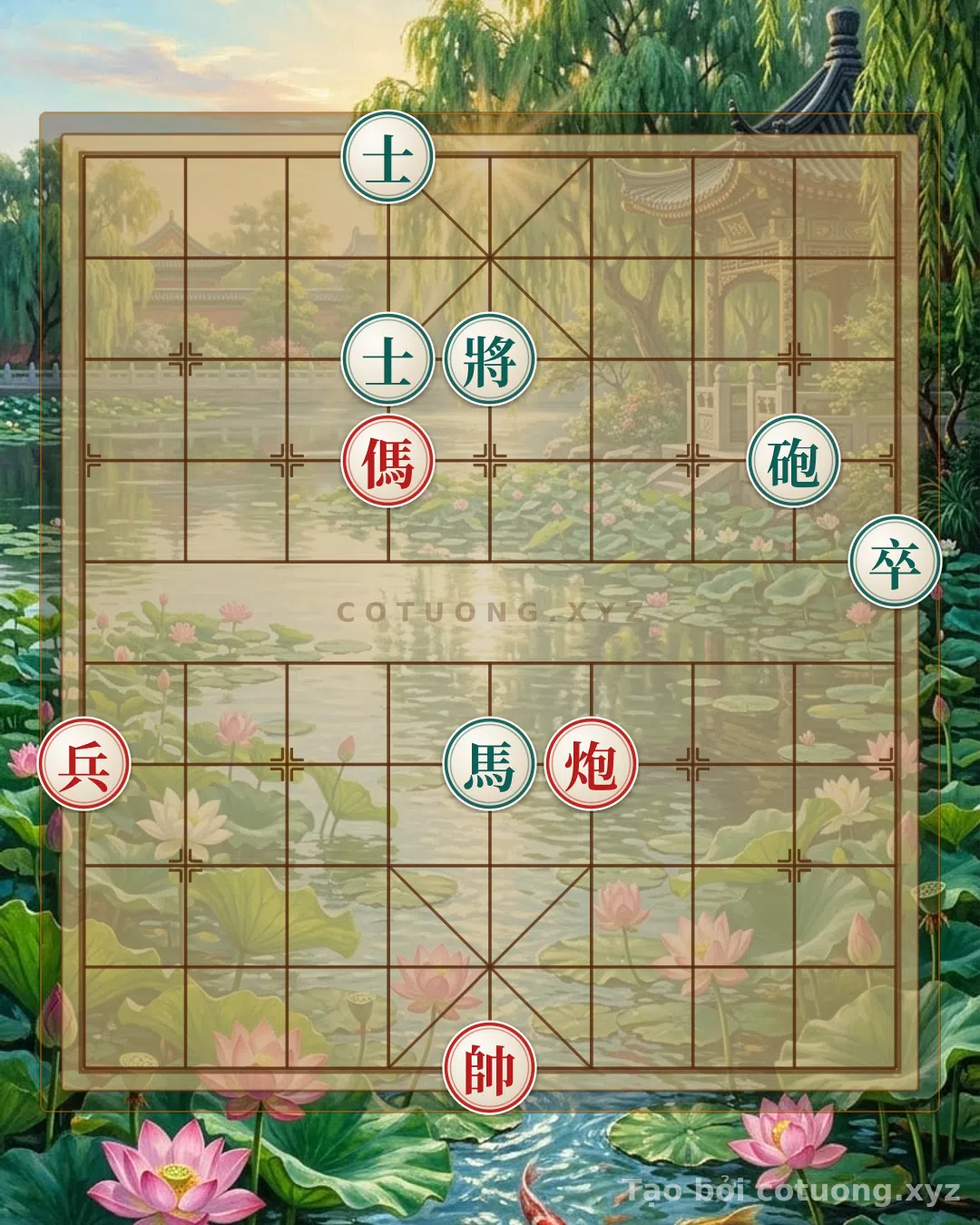 Thế cờ: Xiangqi: Double Horse Leg Strategy - How to Defeat Black in 10 Moves — Cờ Tướng Online