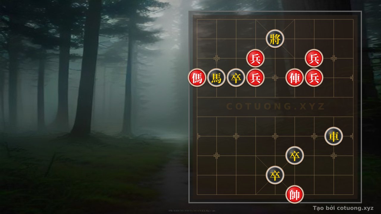 Thế cờ: Red General's Superiority, Twin Horses Interlocking: The Supreme Strategy of the Superior Player — Cờ Tướng Online