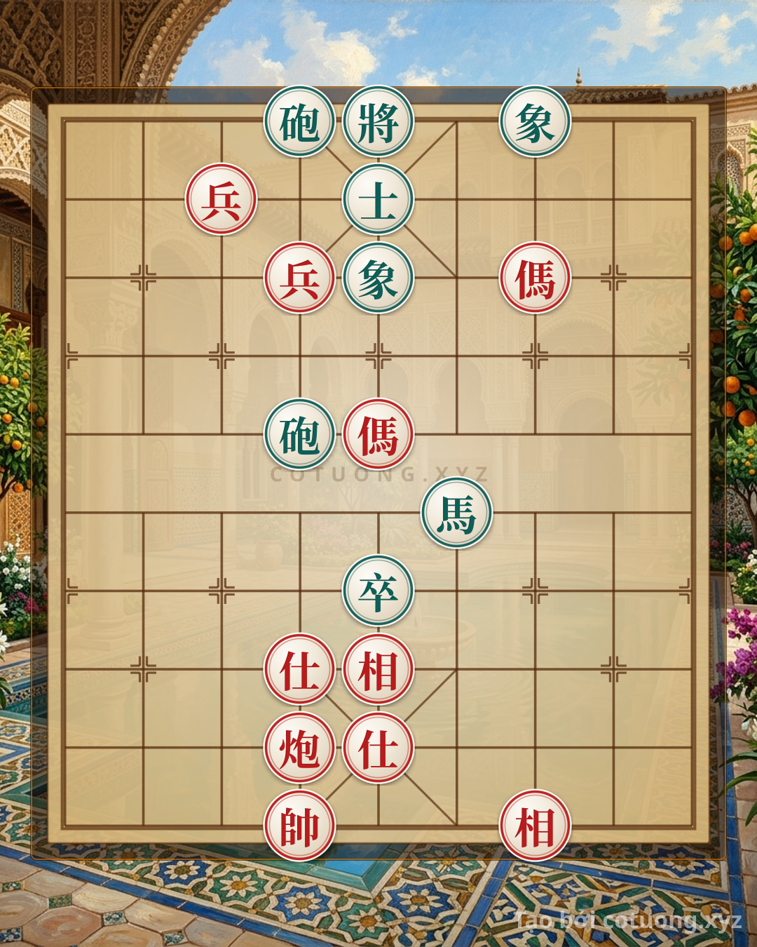 Challenge: Study Lesson: Cannon 2 Horses 2 Pawns 2 Advisors 2 Elephants vs 2 Cannons Horse Pawn Advisor 2 Elephants - The Heartbreaking Move - Can you solve it?