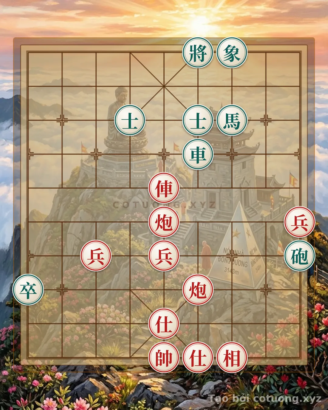 Thế cờ: Two Rooks, Three Cannons, Three Pawns: A Classic Battle of Rook-Cannon-Horse-Pawn — Cờ Tướng Online