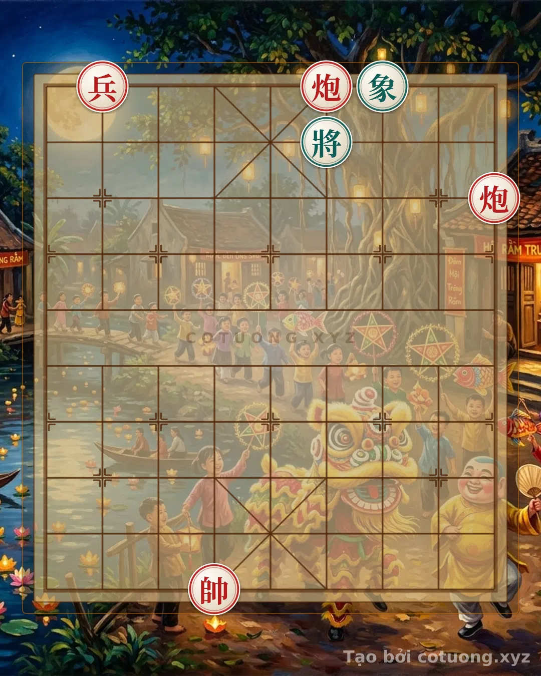 Thế cờ: Xiangqi Strategy 'Single Cannon Threatens the General': 