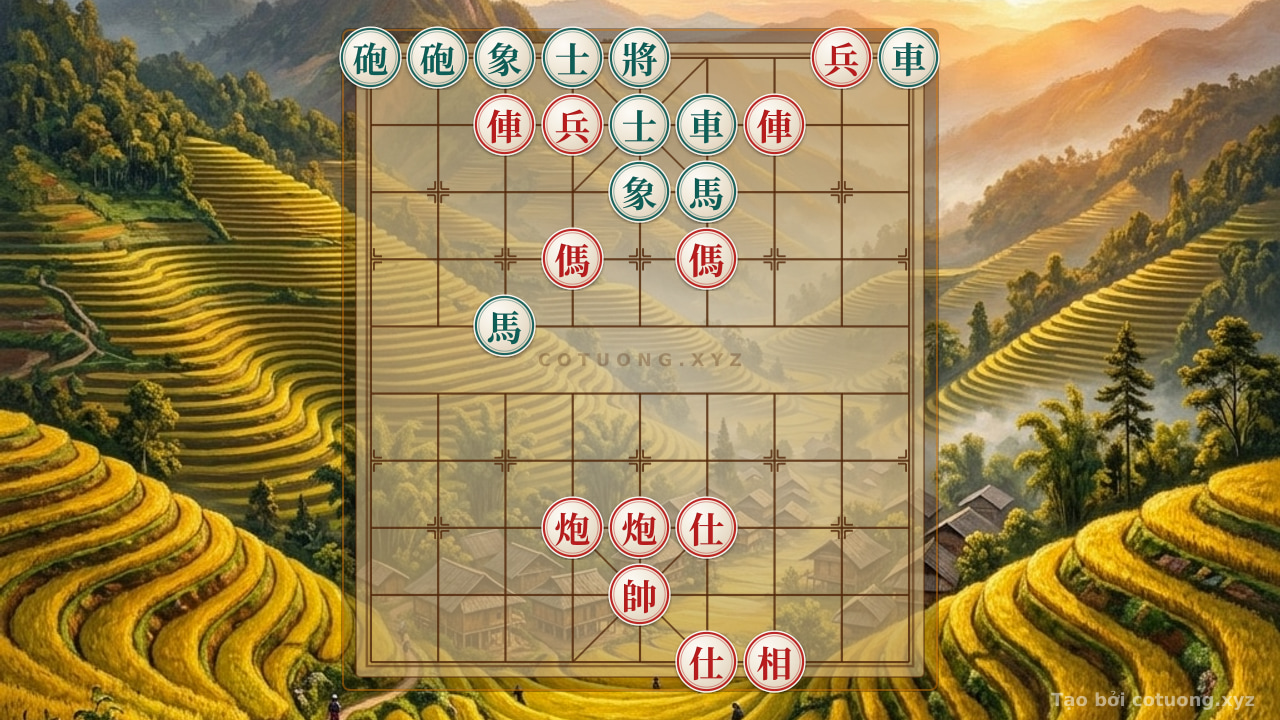 Thế cờ: Red General: Cannon and Chariot Thrust - Masterful Tactics — Cờ Tướng Online