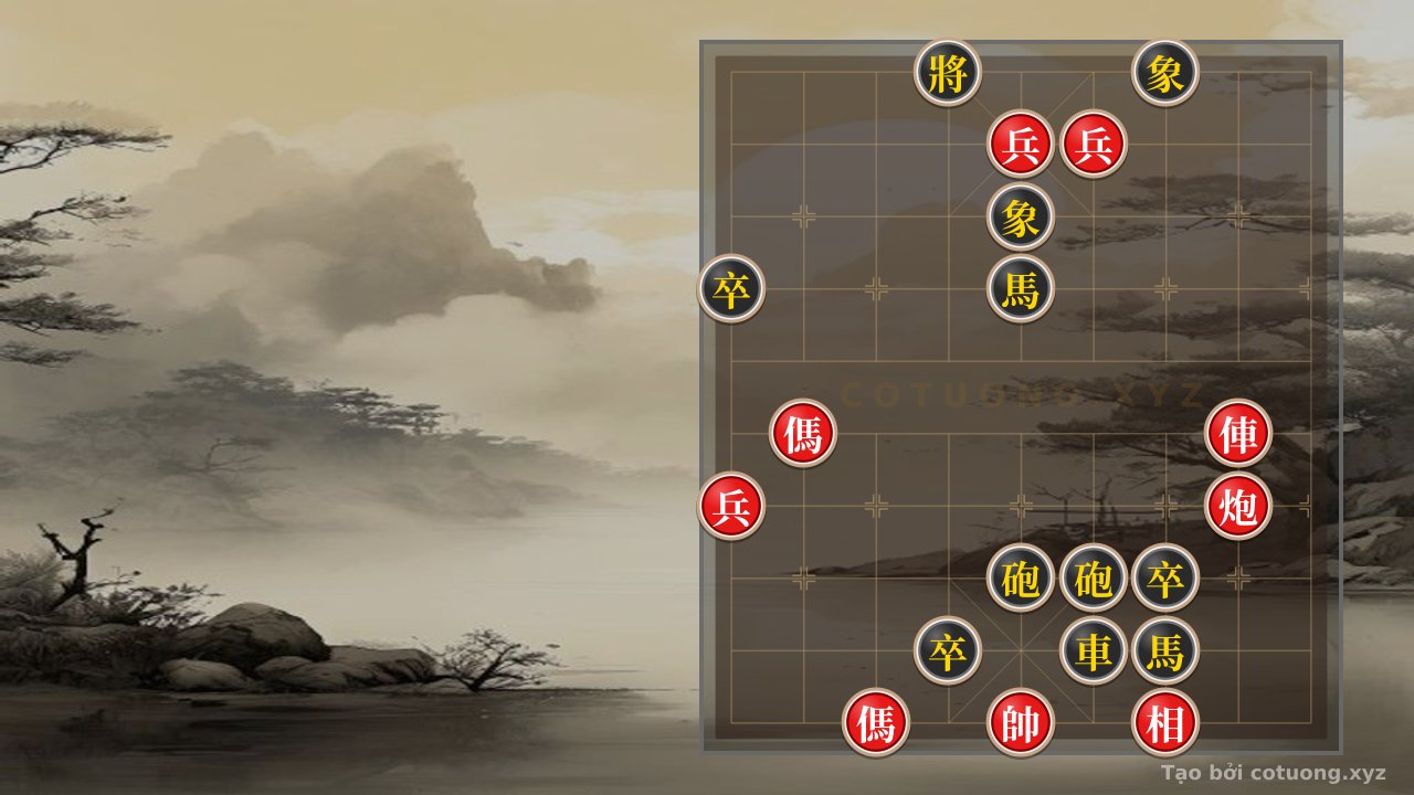Thế cờ: The Art of Xiangqi: The Red Chariot Alone on the Fifth Rank — Cờ Tướng Online