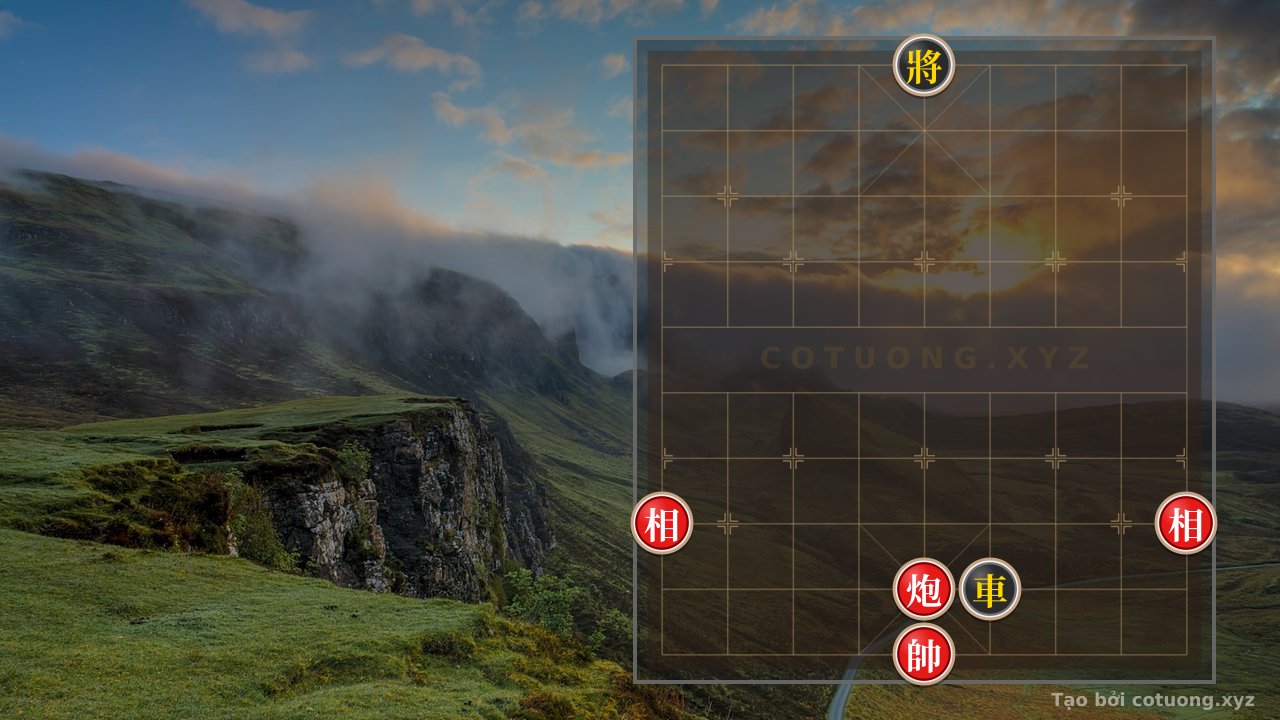 Thế cờ: Mastering the Endgame: Red Cannon and Two Red Elephants vs. Black Chariot - Winning Strategy in 5 Moves — Cờ Tướng Online