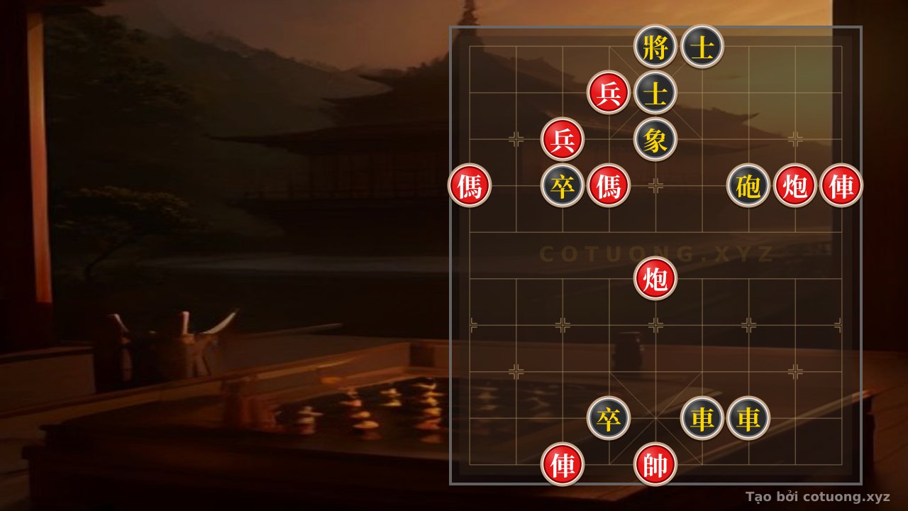 Thế cờ: Lightning Attack: Red Chariot Rushes to File 7 - Forcing Black's Counterplay — Cờ Tướng Online