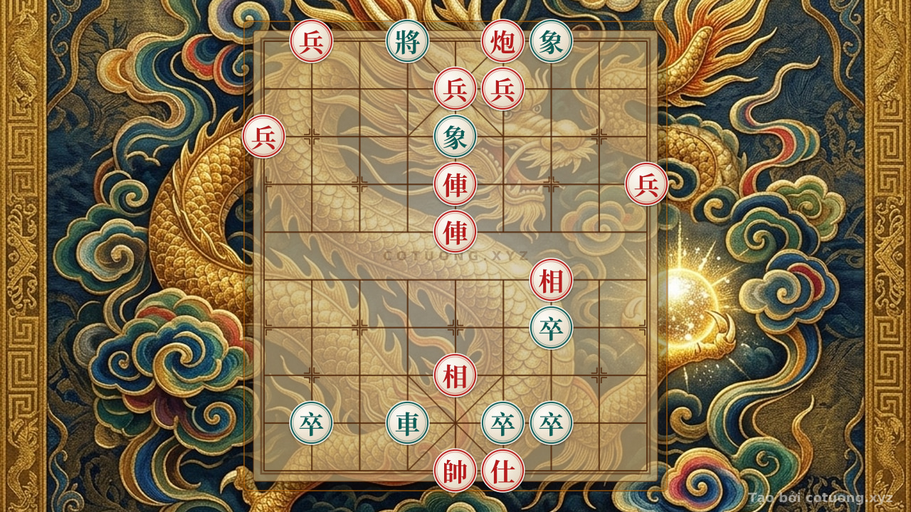 Challenge: 8DC7 - Red Victory with '4-File Cannon Opening' (Forced Black Chariot and Elephant Capture Technique) - Can you solve it?