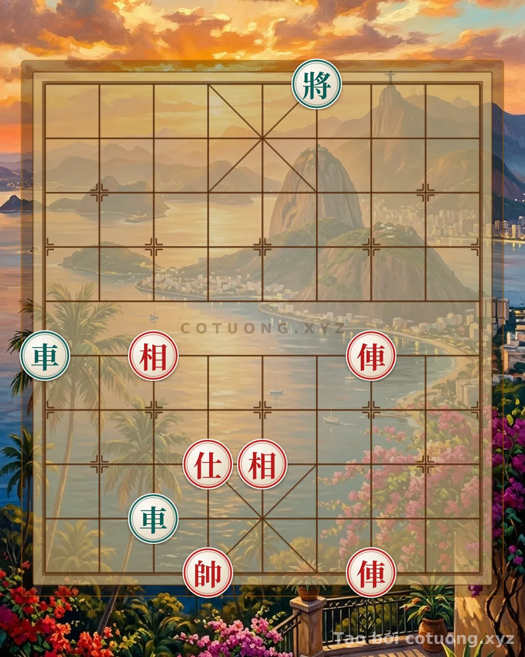 Thế cờ: Analyzing the Red Victory in the 'General on 6th Rank, 10th File' Formation – The Secret to Exploiting the Black Chariot on 3rd Rank, 2nd File and the Red Bishop on 5th Rank, 3rd File — Cờ Tướng Online