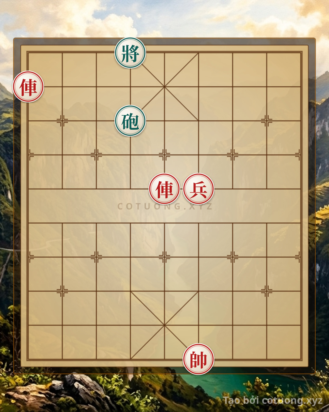 Challenge: Xiangqi: The Red Chariot's Siege of the Black Cannon - The 'Bạch Đằng' Scenario on the Board - Can you solve it?