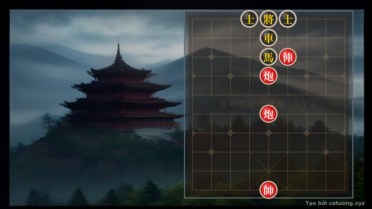 Thế cờ: The 'Sát pháp' Trick of the Red Chariot: Checkmate the Black General in 5 Moves — Cờ Tướng Online