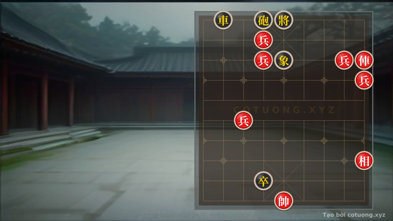 Thế cờ: Xiangqi Position: Black Rook at 2-10 - Sacrificing Red's Advisor — Cờ Tướng Online