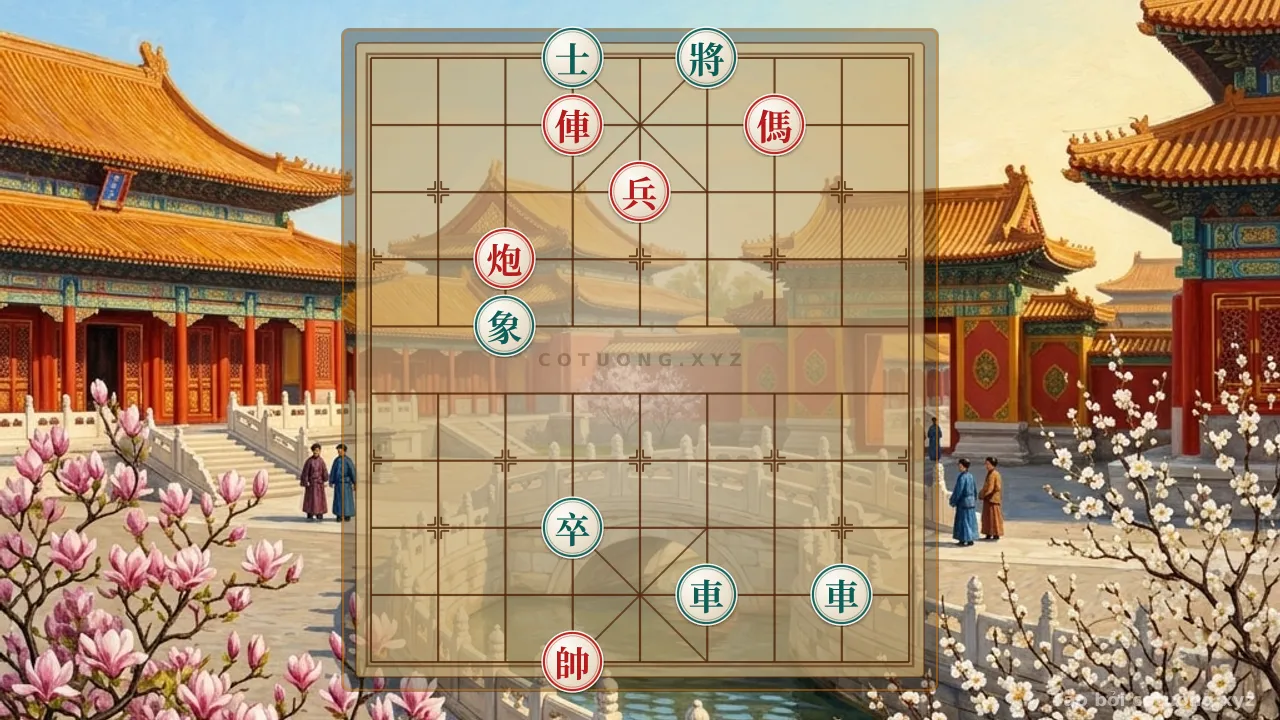 Thế cờ: Red Cannon Trap on File 7, Rank 7: Black's Elephant Exchange Trap — Cờ Tướng Online