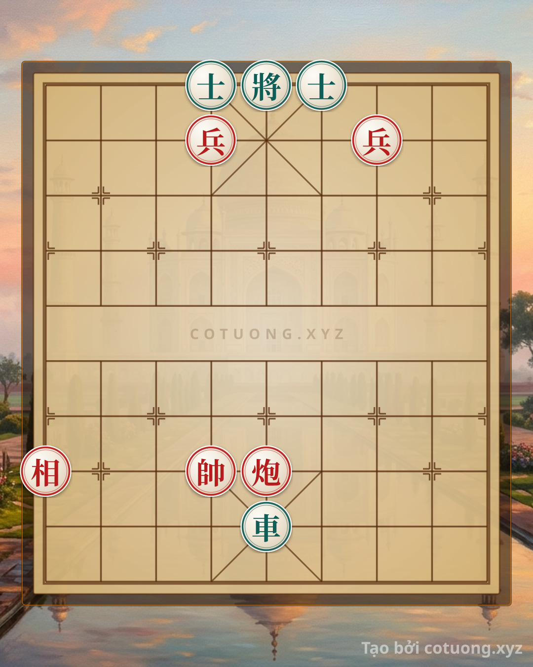 Challenge: The 'Rook vs. Cannon' Trick - Breaking Through Black's Defense in the 'Bishop King Bishop' Formation - Can you solve it?