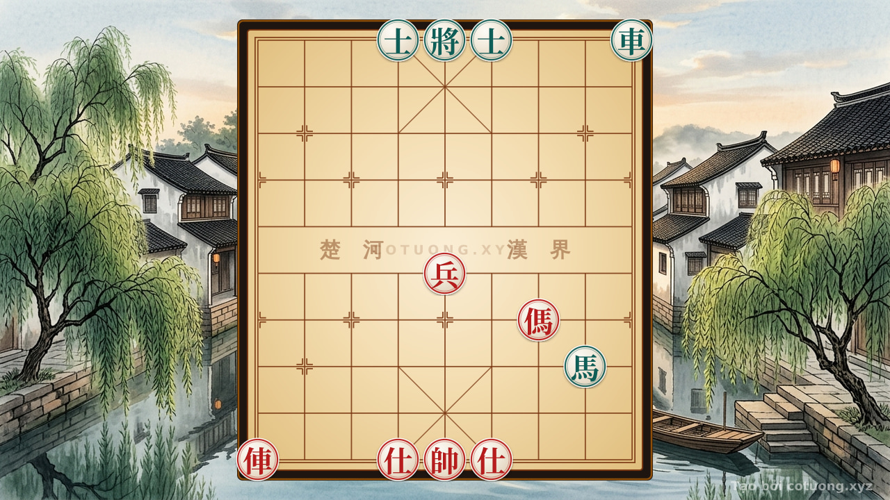 Thế cờ: The Secret of the Killing Move: The Red Chariot Horse Pin Shatters the Black 2 Advisors in One Unexpected Move — Cờ Tướng Online