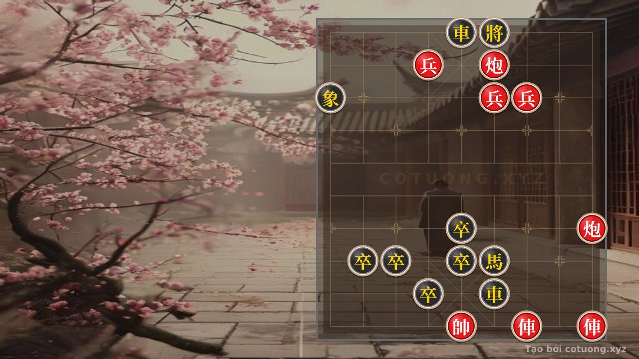 Thế cờ: Xiangqi Super Hard: Defending Against the Red Cannon's Attack on the Black Chariot — Cờ Tướng Online
