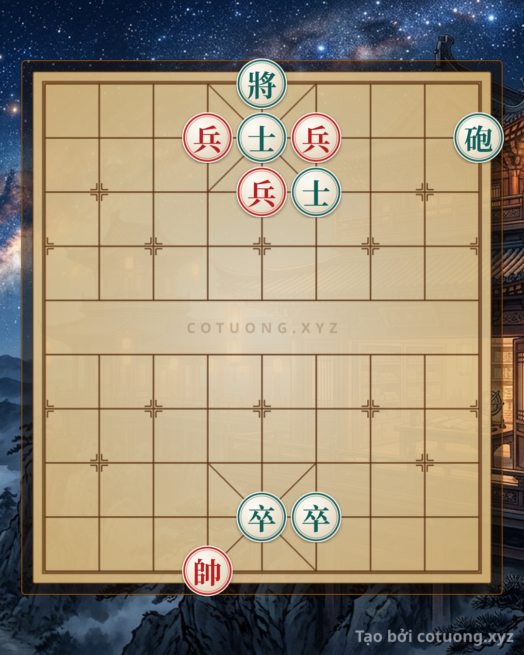 Challenge: Xiangqi Master's Secret: 3 Pawns Crush 2-Cannon 2 Advisors - Mythical Victory Within Reach - Can you solve it?