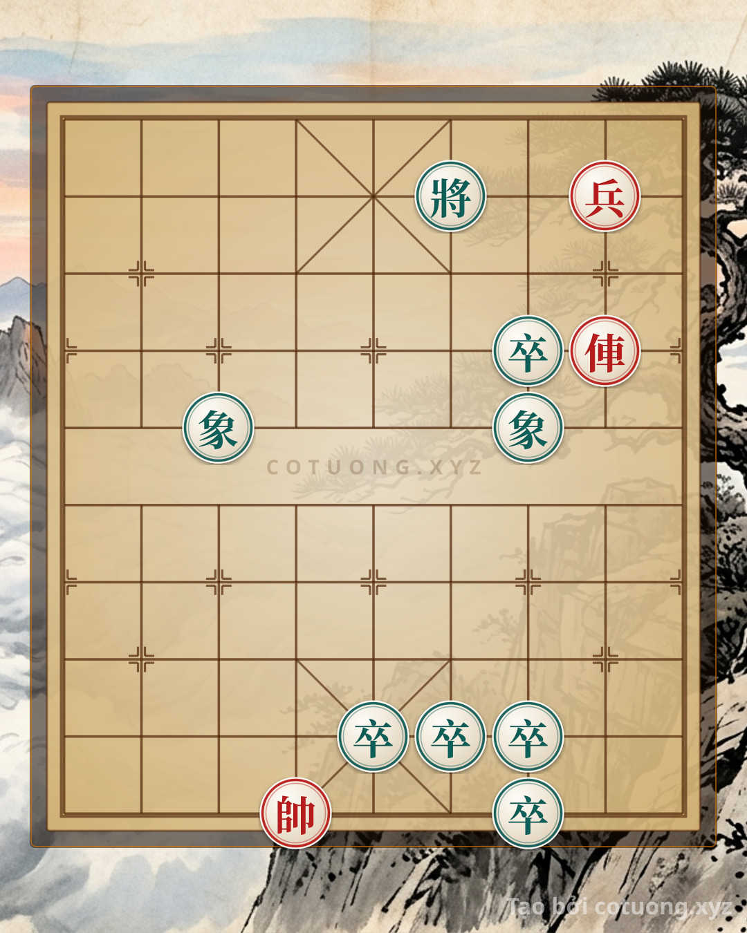 Challenge: Basic Xiangqi: Red Attacking Black's 6th File 9th Rank - Can you solve it?