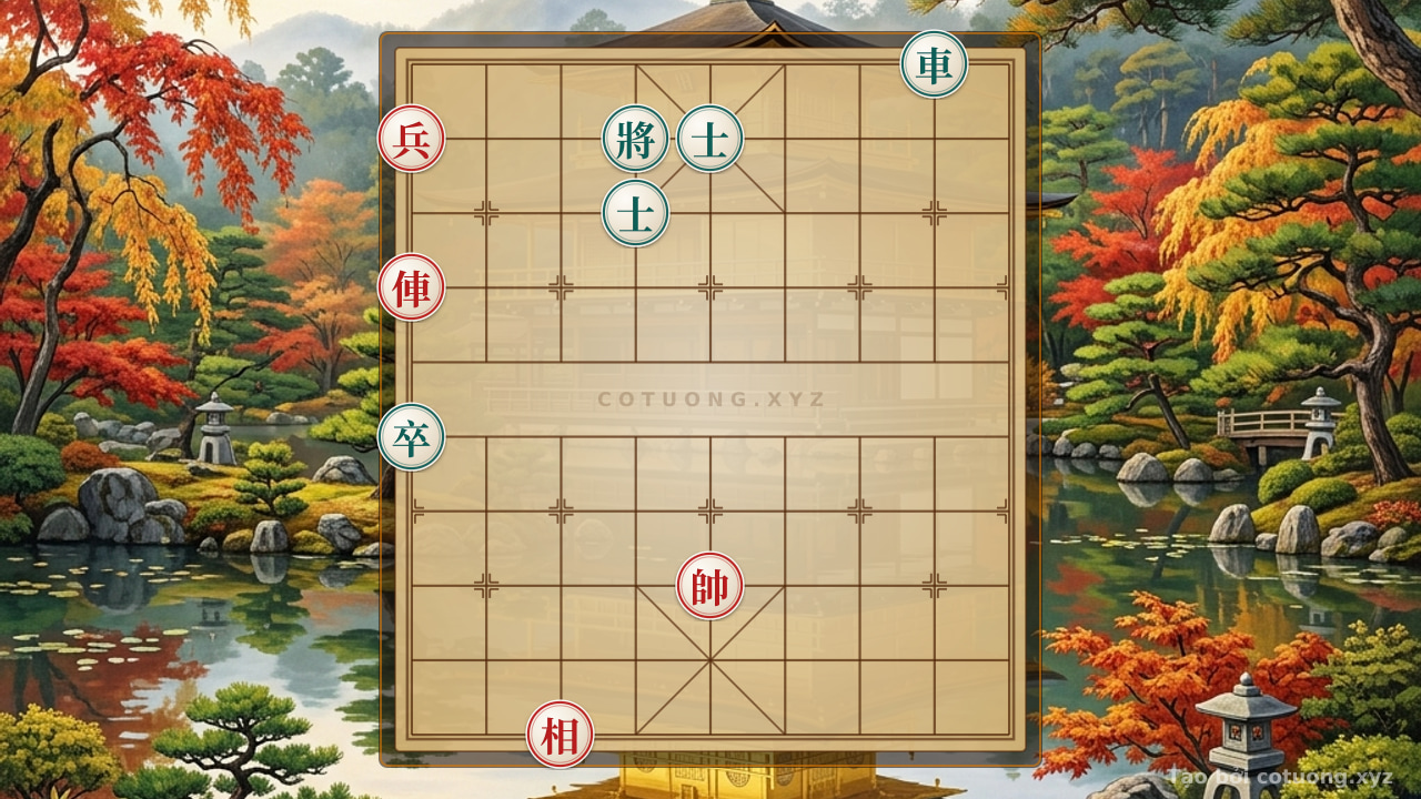 Thế cờ: Basic Xiangqi: Red's Tactics in the Black Chariot's Exposed 8th Rank 10th File Formation — Cờ Tướng Online