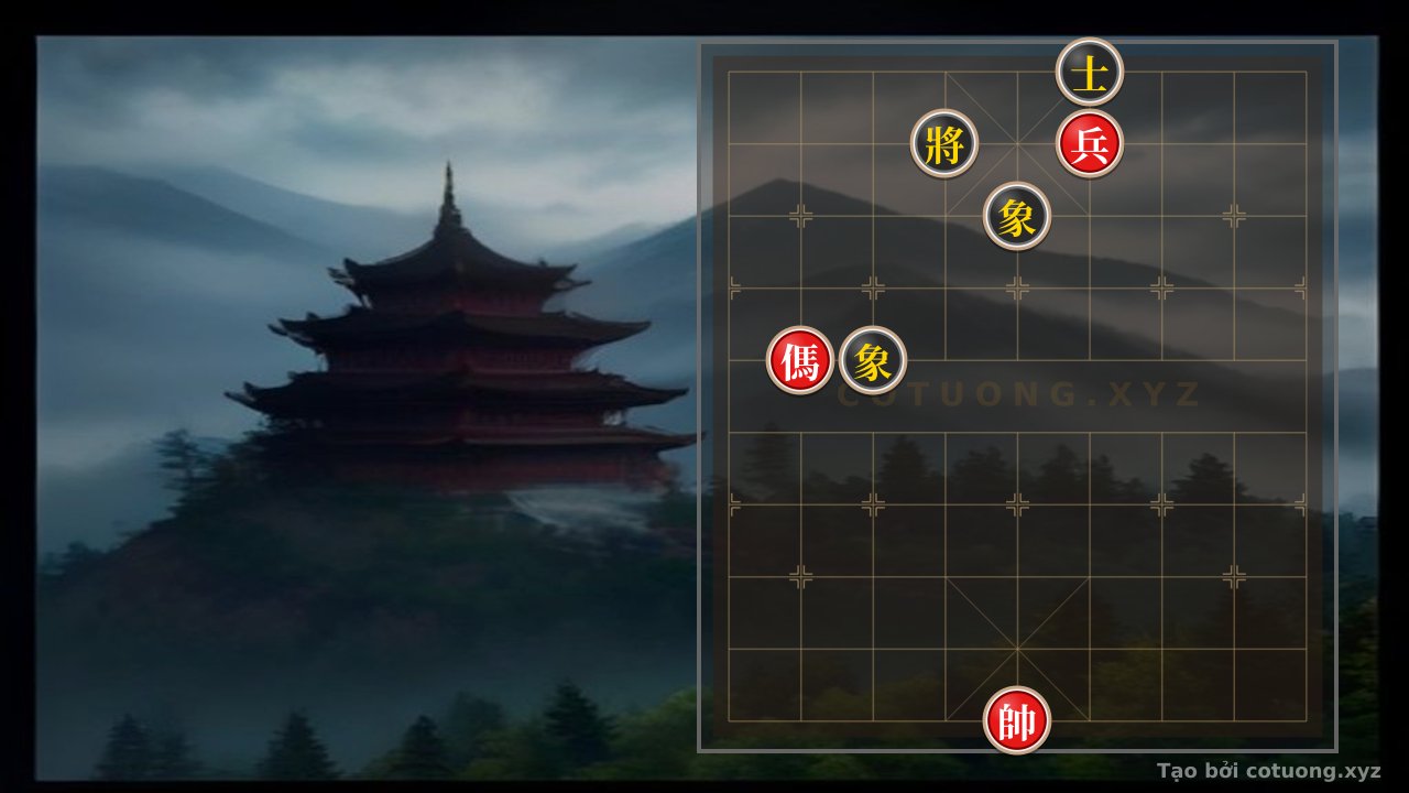 Thế cờ: Red Pawn on File 4, Rank 9: Checkmate Black General in One Minute — Cờ Tướng Online