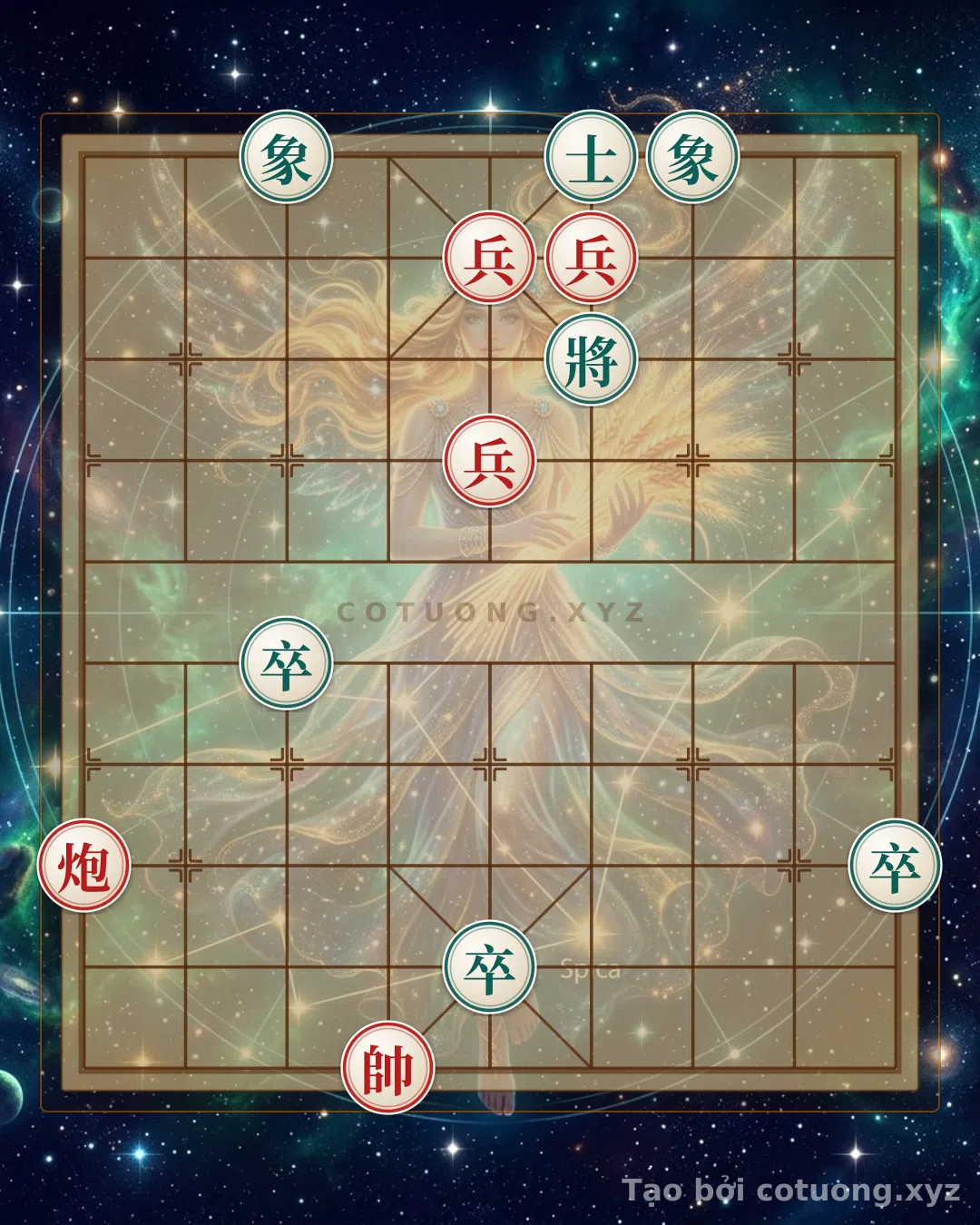 Thế cờ: Defensive Strategy for a Tricky Position: Black Elephant on File 3 - Black Advisor on File 6 - Black Elephant on File 7 — Cờ Tướng Online