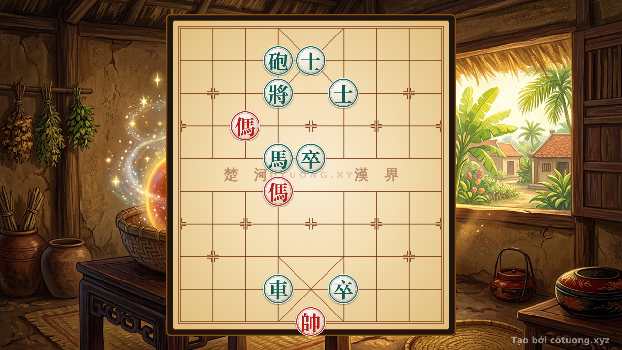 Thế cờ: Xiangqi: Double Horse Defense Strategy with Flexible Counterattack Tactics for Red — Cờ Tướng Online