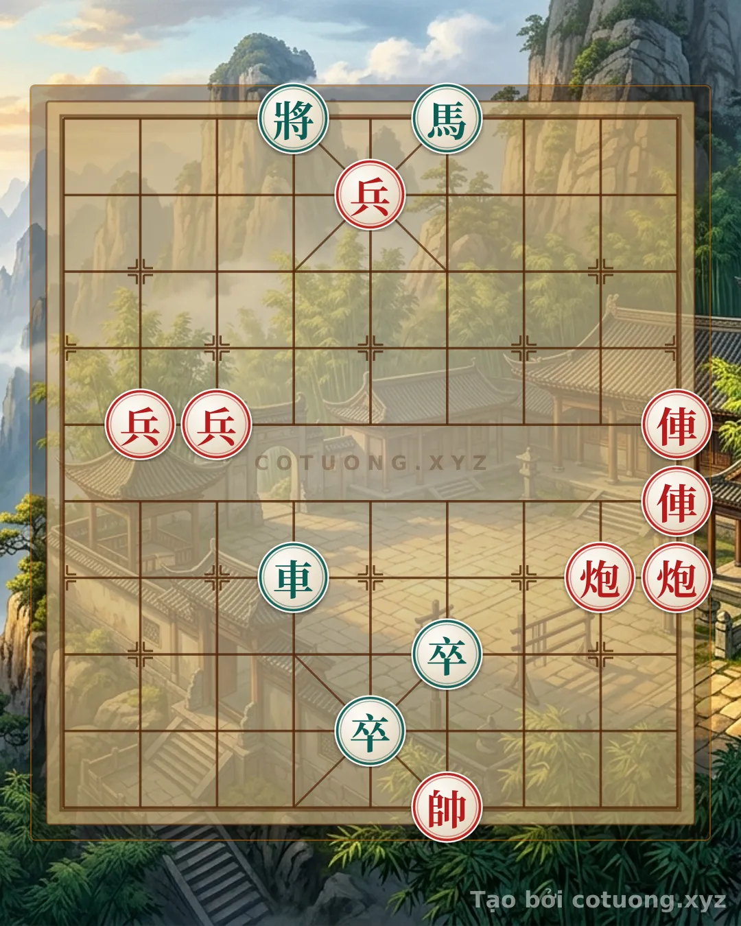 Thế cờ: The Subtle Trap: Red Breaks Black's Defense in 5 Moves — Cờ Tướng Online