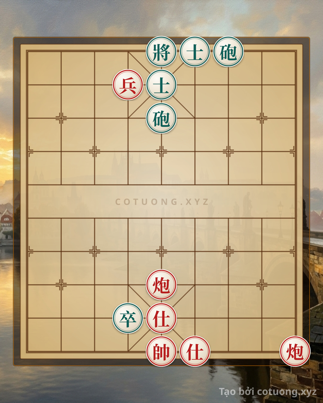 Thế cờ: Red General's Breakthrough: Defensive Tactics for Black — Cờ Tướng Online