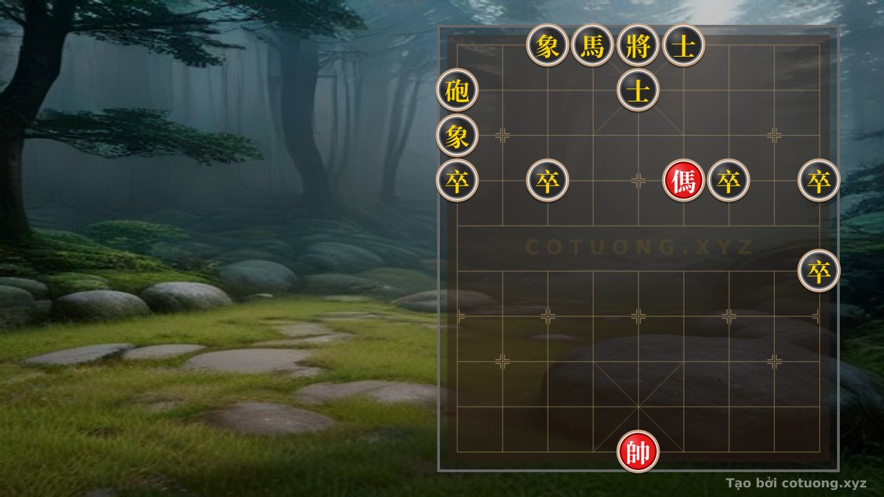 Thế cờ: Lone Horse vs. Black Pawns: The Counterattack Strategy in the Heart of the Palace — Cờ Tướng Online