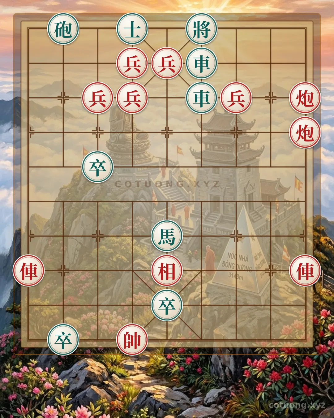 Thế cờ: The Four-Surrounding-Camp Formation: Decoding the Checkmate in One Move — Cờ Tướng Online