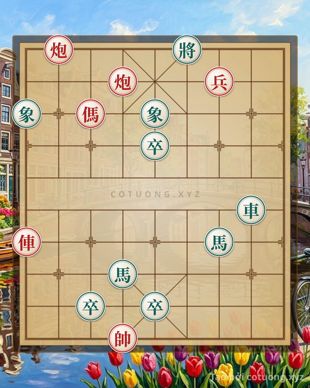 Challenge: Battle of the Titans: Red Cannon Surrounds Black General in Classic Chess Formation - Can you solve it?