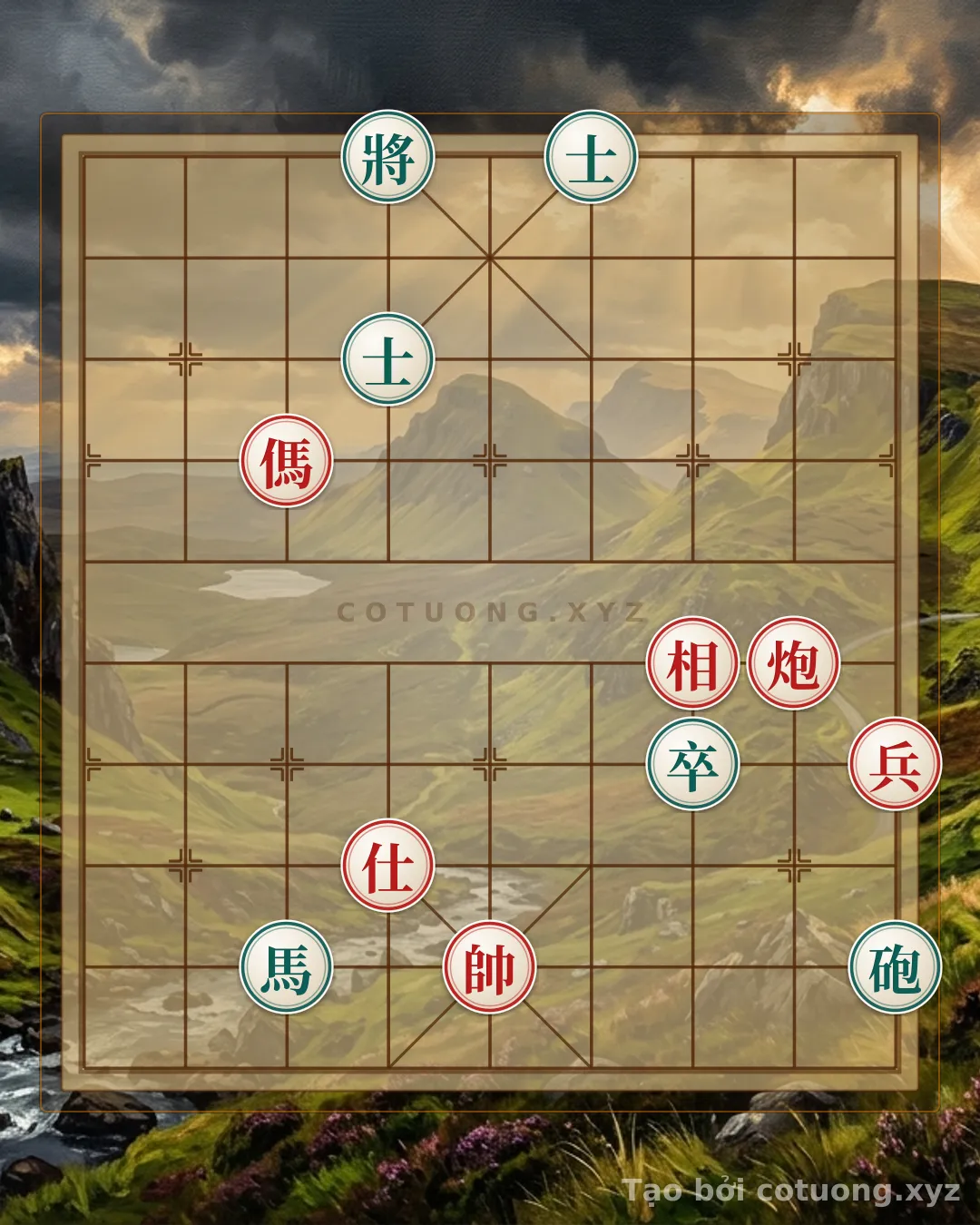 Thế cờ: Cannon Horse Pawn vs. Cannon Horse Pawn: The Brutal Checkmate Strategy in 3 Moves — Cờ Tướng Online