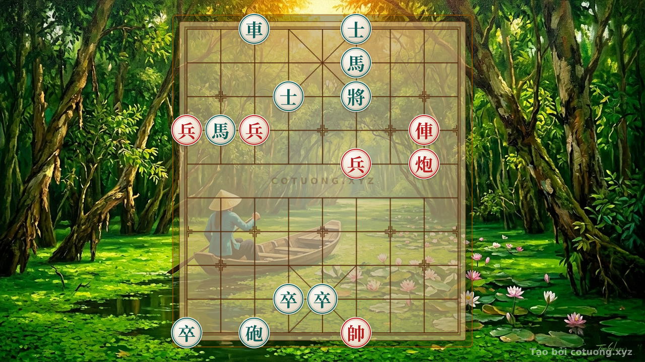 Thế cờ: The Deadly Trap in the Red Rook Cannon 3 Pawn Formation: When the Red General Stands Before the Black Horse's Saber — Cờ Tướng Online