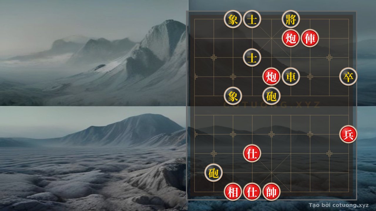 Thế cờ: Decoding the Xiangqi (Chinese Chess) Strategy: The Two Cannons and Pawns Head-to-Head Battle - When Red Faces Black's Defensive Fortress — Cờ Tướng Online