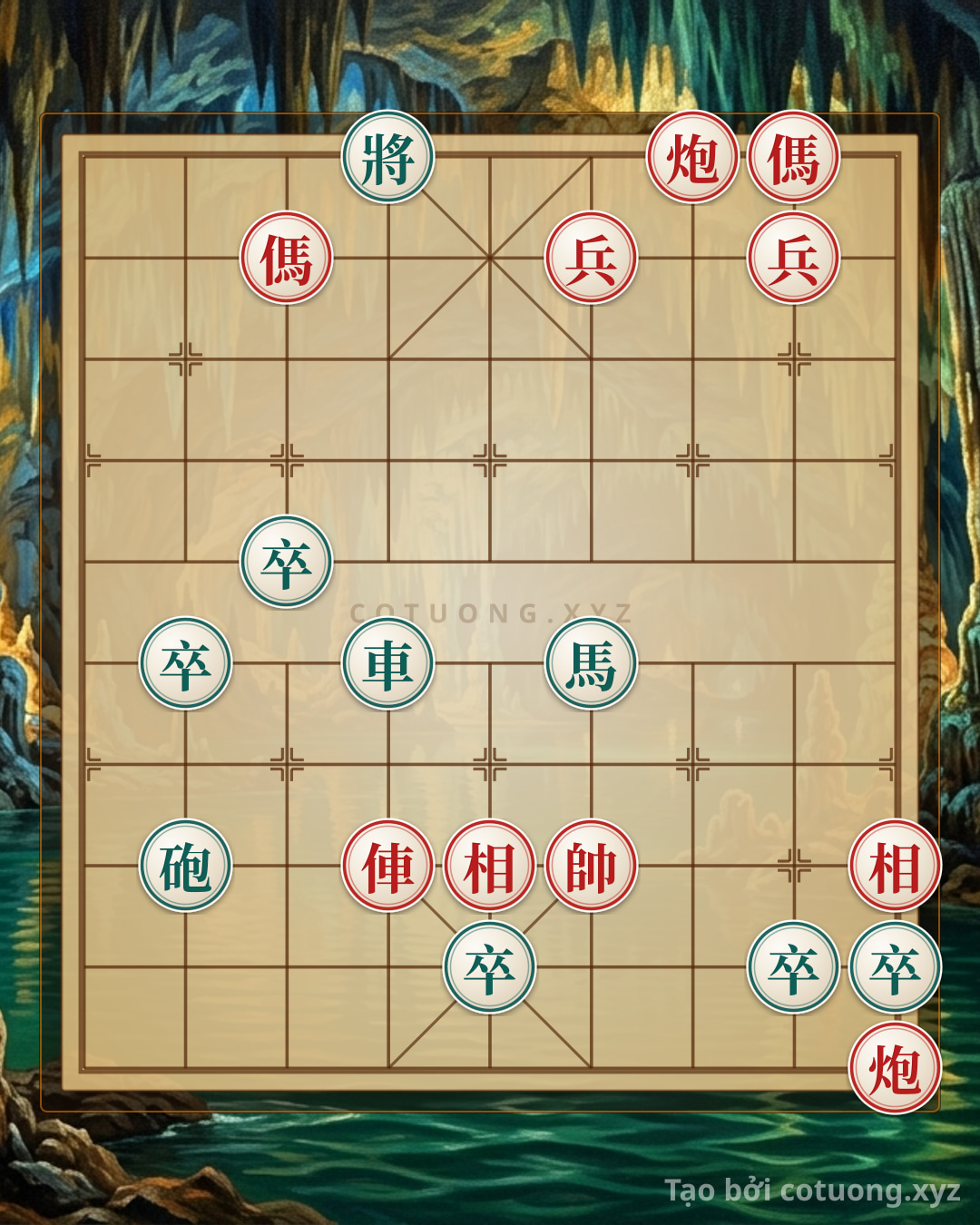 Challenge: Xiangqi Position: Red Cannon Thousands of Pounds, Black Horse Hidden Strategy - Can you solve it?
