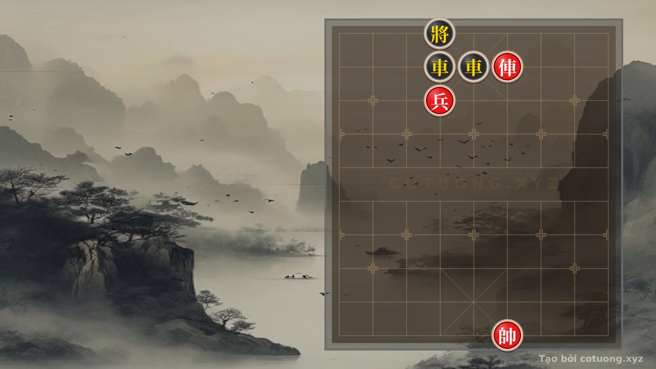Thế cờ: Tactical Strike: Red Rook Penetrates Black General in a 1/10 Position — Cờ Tướng Online