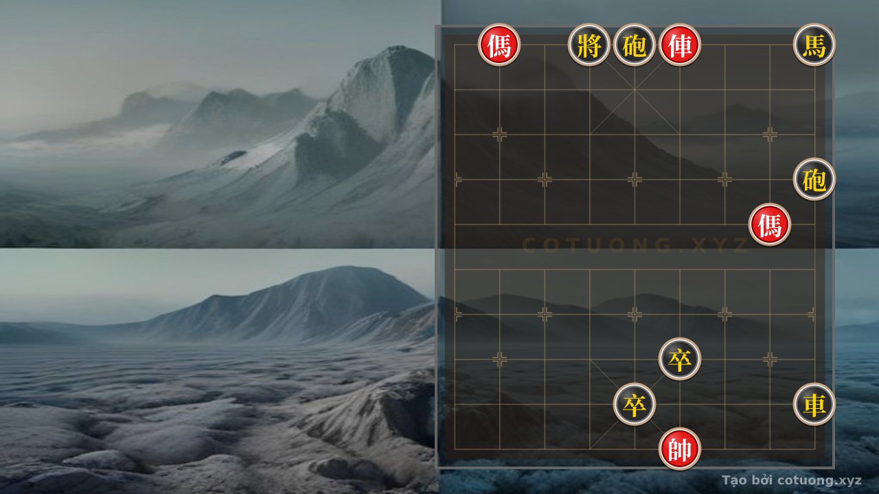 Thế cờ: Xiangqi Board: When the Red Horse Reaches for the Black General's Heart – Victory with a 'Breakthrough' Move — Cờ Tướng Online
