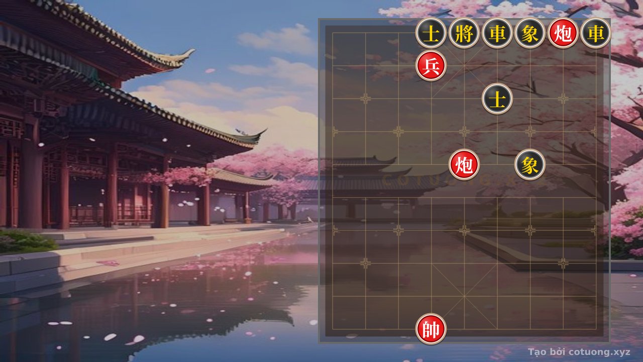 Thế cờ: The Hidden Xich Bi Strategy in the Heart of the Chessboard: When the Red Cannon Traps the Black General Amidst the Silver River — Cờ Tướng Online