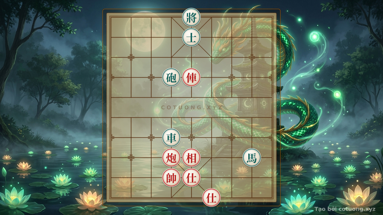 Thế cờ: Xiangqi: The Art of the Red Rook-Cannon Break on File 5 Rank 7 - How to Defeat the Black Horse — Cờ Tướng Online