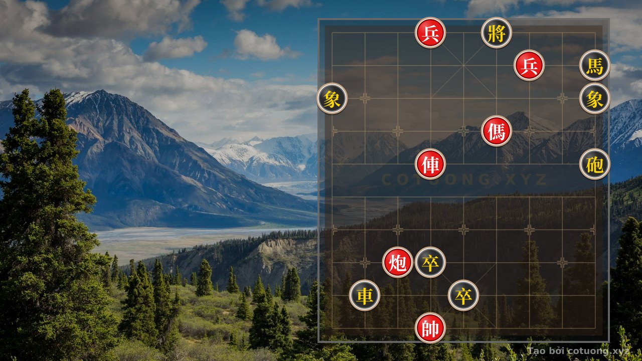 Thế cờ: Red General Chess: Strategy for Attacking the Black Chariot in the Double Horse Face-to-Face Formation — Cờ Tướng Online