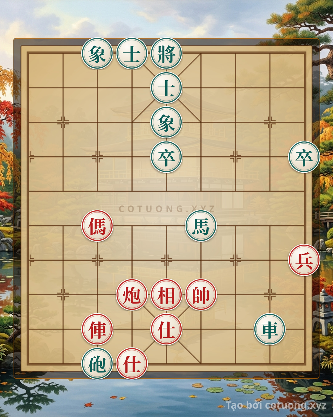 Challenge: The Ultimate Xiangqi Opening: Red's Rook-Cannon-Horse-Pawn vs. Black's Two Pawns - When Red Dominates the Battlefield - Can you solve it?