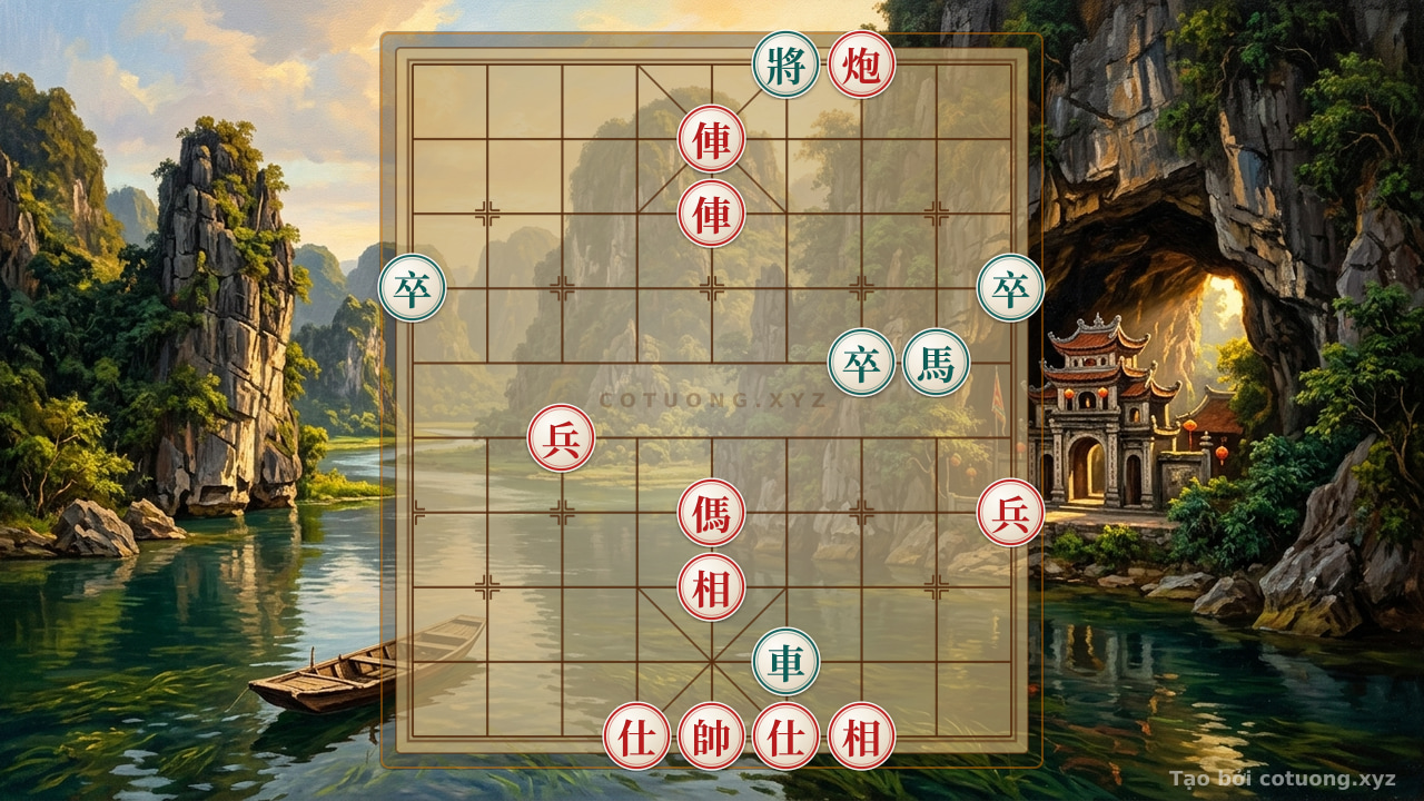 Thế cờ: Red Cannon, Black Chariot Under Siege: The Red Army's Counterattack Strategy in Chinese Chess — Cờ Tướng Online