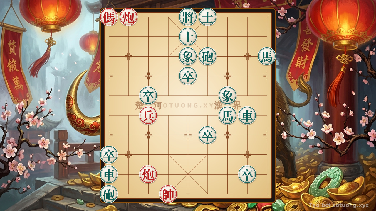 Thế cờ: Classic Killing Moves: 2 Cannons, 1 Horse, and 1 Pawn Crush 2 Chariots, 2 Cannons, 2 Horses, and 5 Pawns in Jianghu Chess Formation #6529 — Cờ Tướng Online